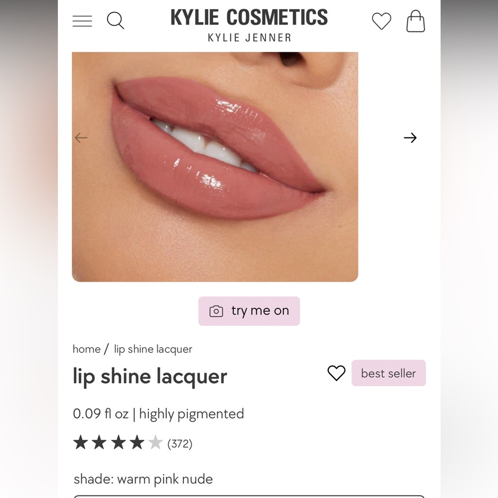 Kylie Cosmetics Pink Lip Gloss Moisturizing Shine
